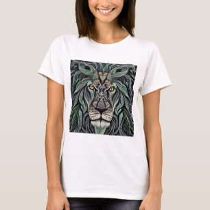 T-shirt Abstrait Shabby Chic King Lion