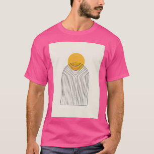 T-shirt Abstrait Sun Mountain Mid siècle moderne