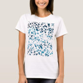 T-shirt Abstrait Terrazzo Mosaic Marine et Motif bleu clai (Devant)