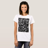 T-shirt Abstrait Terrazzo Mosaic Motif noir et blanc (Devant entier)