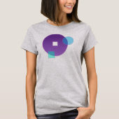 T-shirt Abstrait trois sur gris (Devant)