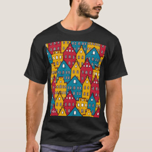T-shirt Abstrait urbain : motif urbain vintage