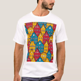 T-shirt Abstrait urbain : motif urbain vintage