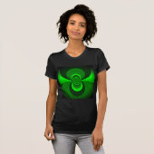 T-shirt Abstrait vert clair Motif Kaleidoscope Super (Devant entier)