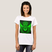 T-shirt Abstrait vert clair Motif Kaleidoscope Super (Devant entier)