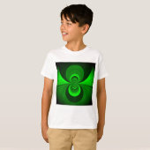 T-shirt Abstrait vert clair Motif Kaleidoscope Super (Devant entier)