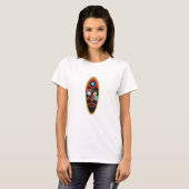 T-shirt Abstrait visage coloré moderne (Devant entier)