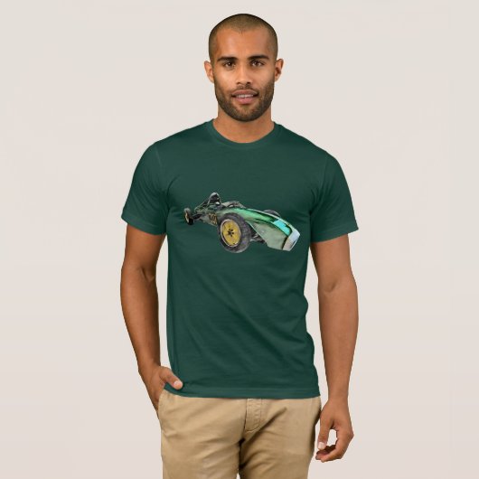 T-shirt Abstrait voiture de course classique (Devant entier)