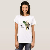 T-shirt Abstraite de Bridesmaid tropicale moderne (Devant entier)