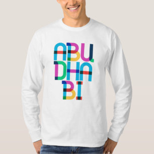 T-shirt Abu Dhabi Émirats arabes unis Lettres Pop Art