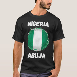 T-shirt Abuja Nigeria Retro Vintage Sport Nigerian Flag So