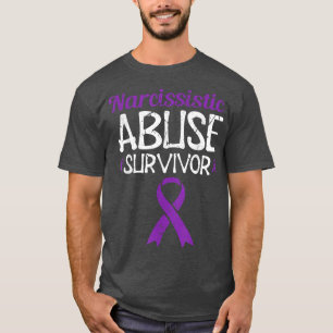 T-shirt Abus narcissique Survivant Ribbon Santé mentale A