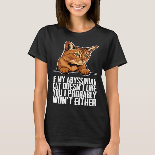 T-shirt Abyssinian cat Abyssinian Abyssinian kitten (Devant)