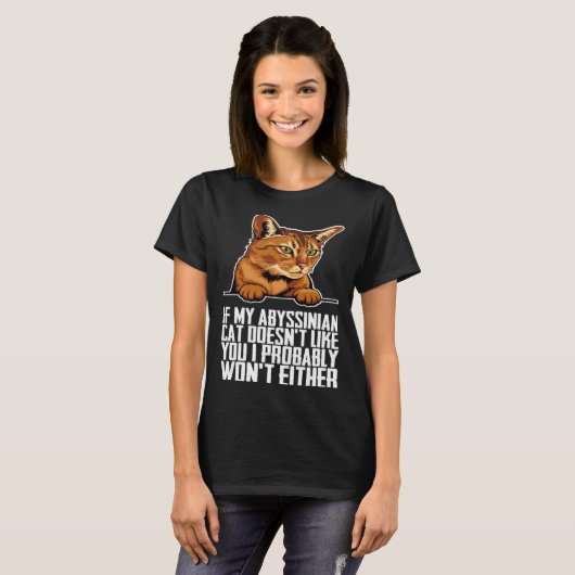 T-shirt Abyssinian cat Abyssinian Abyssinian kitten (Devant entier)