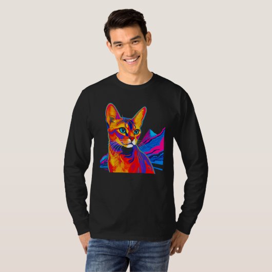 T-shirt Abyssinian Cat Mountain (Devant entier)