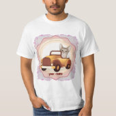 T-shirt Abyssinian Chat Driving Car (Devant)
