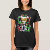 T-shirt Abyssinian Chat Maman Lights Jeu de Noël Pajama Re (Devant)