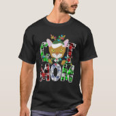 T-shirt Abyssinian Chat Maman Lights Jeu de Noël Pajama Re (Devant)