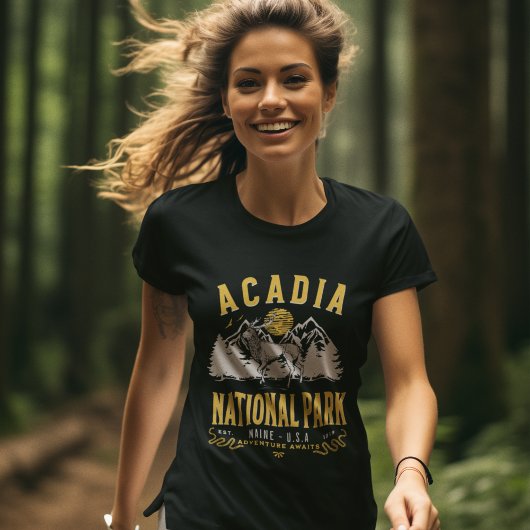 T-shirt Acadia National Park Fun Landscape