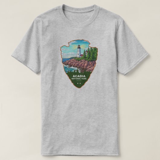 T-shirt Acadia National Park Maine Arrowhead (Design devant)