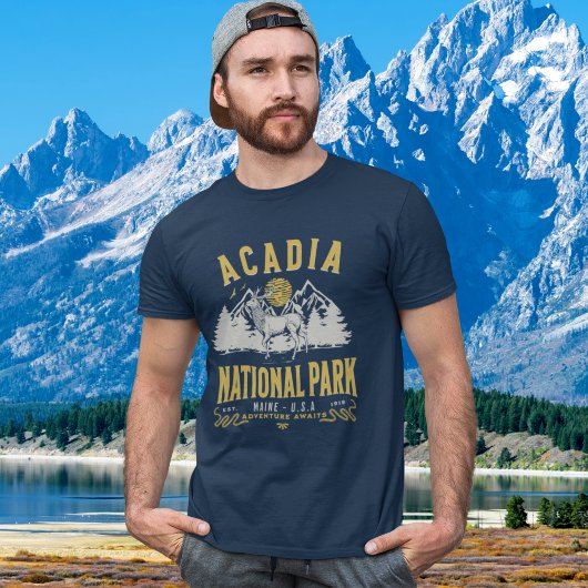 T-shirt Acadia National Park Vintage Landscape