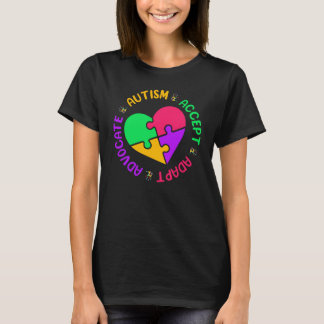 T-shirt Accept Adapt Advocate Autism Awareness Autistic Mo