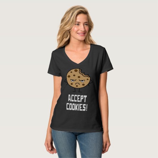 T-shirt Accept Cookies Front End Developer Web Designer (Devant entier)