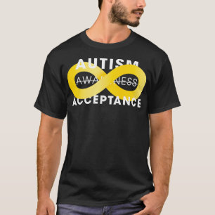 T-shirt Acceptation de l'autisme avec l'infini de l'or