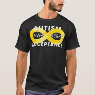 T-shirt Acceptation de l'autisme avec l'infini de l'or