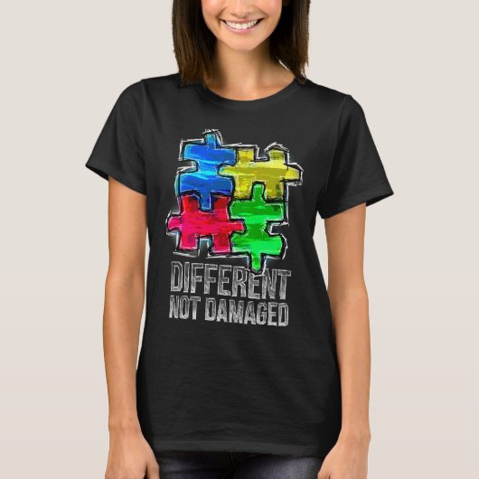 T-shirt Acceptation de l'autisme Différent (Devant)