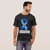 T-shirt Acceptation de l'autisme Ruban bleu (Devant entier)