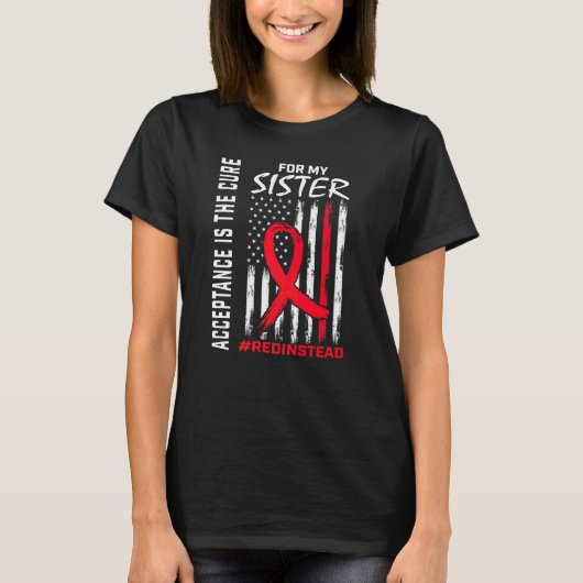 T-shirt Acceptation Redinstead Porter Rouge Plutôt Que L'A (Devant)