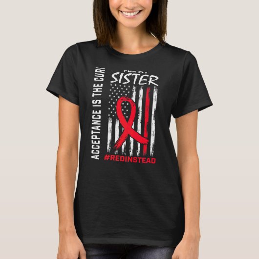 T-shirt Acceptation Redinstead Porter Rouge Plutôt Que L'A (Devant)