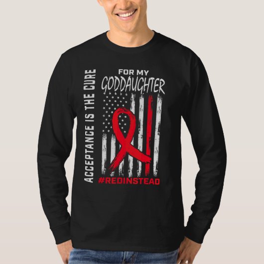T-shirt Acceptation Redinstead Rouge Plutôt Autisme Goddau (Devant)
