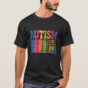 T-shirt Acceptation Rétro Groovy Autisme Différent Compréh