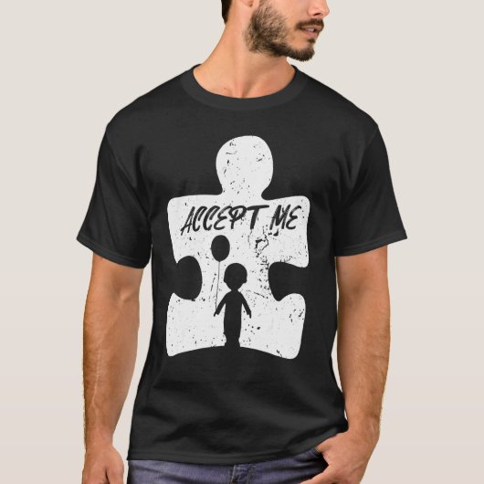 T-shirt Accepte Moi Sensibilisation à l'Autisme (Devant)
