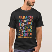 T-shirt Accepter Adapt Advocate Inclusion Équité Équité (Devant)