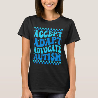 T-shirt Accepter Adapt Advocate Sensibilisation sur l'auti