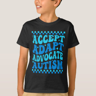 T-shirt Accepter Adapt Advocate Sensibilisation sur l'auti