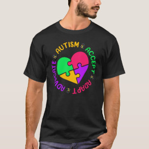 T-shirt Accepter Adapter Défendre Sensibilisation à l'auti