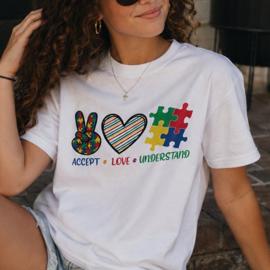 T-shirt Accepter Aimer Comprendre, Sensibilisation à l'aut