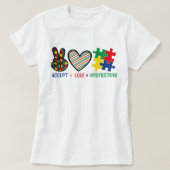 T-shirt Accepter Aimer Comprendre, Sensibilisation à l'aut (Design devant)