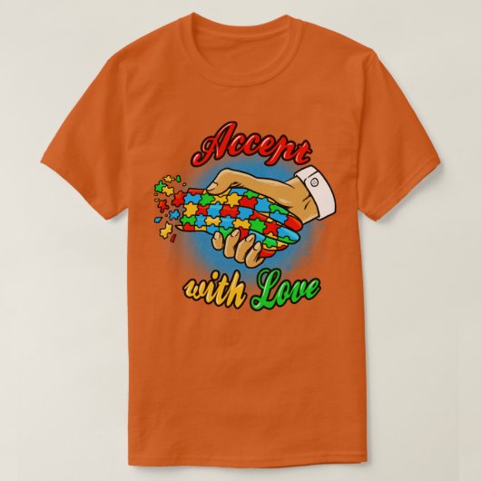T-shirt accepter avec amour (Design devant)