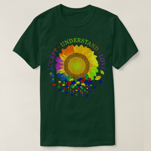 T-shirt Accepter Comprendre l'amour Sensibilisation sur l' (Design devant)