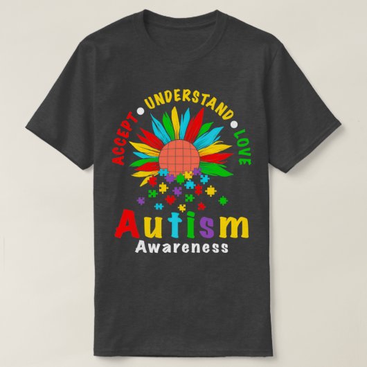 T-shirt Accepter Comprendre l'amour Sensibilisation sur l' (Design devant)