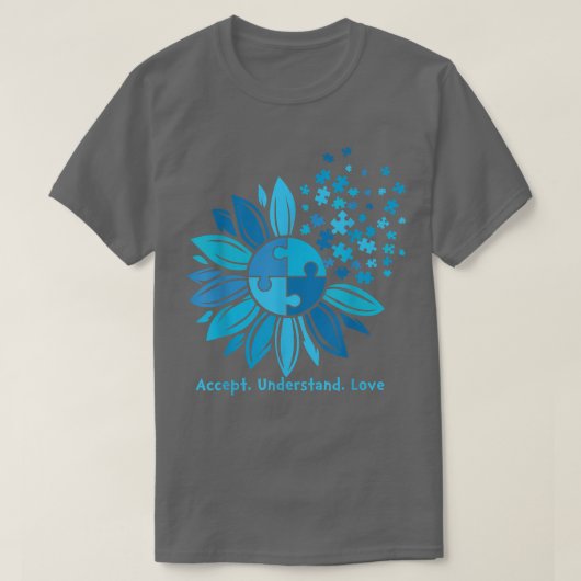 T-shirt Accepter Comprendre l'amour Sensibilisation sur l' (Design devant)