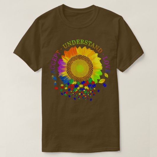 T-shirt Accepter Comprendre l'amour Sensibilisation sur l' (Design devant)