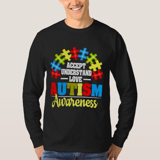 T-shirt Accepter Comprendre Sensibilisation sur l'autisme (Devant)