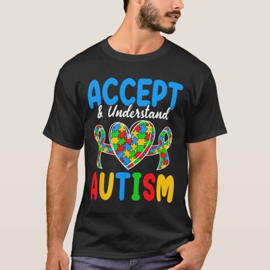 T-shirt Accepter Et Comprendre L'Autisme (Devant)