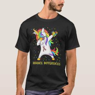 T-shirt Accepter les Différences Licorne Dabbing Puzzle Au